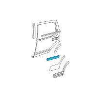 OEM 2007 Ford Explorer Body Side Molding Diagram - 1L2Z-7825556-FA