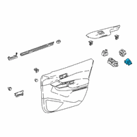 OEM 2019 Toyota C-HR Window Switch Diagram - 84810-10030