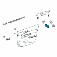 OEM 2021 Toyota C-HR Window Switch Diagram - 84040-12210