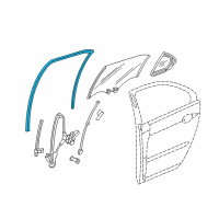 OEM 2007 Acura RL Channel, Right Rear Door Run Diagram - 72735-SJA-G01
