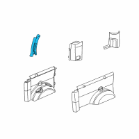 OEM 2012 Chevrolet Express 3500 Lock Pillar Trim Diagram - 25853936