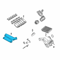 OEM 2000 BMW 323i Intake Manifold Diagram - 13-71-7-502-842