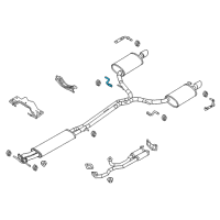 OEM 2017 Ford Taurus Muffler & Pipe Hanger Diagram - AA5Z-5A205-A