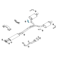 OEM 2017 Ford Police Interceptor Utility Muffler & Pipe Hanger Diagram - AA5Z-5A205-A