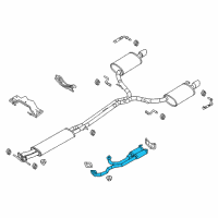 OEM Ford Police Interceptor Sedan Front Pipe Diagram - DA5Z-5G203-A