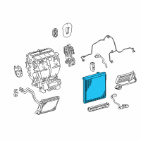 OEM 2017 Toyota Highlander Evaporator Core Diagram - 88501-0E150