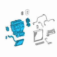 OEM Toyota Highlander Evaporator Assembly Diagram - 87050-0E070