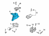 OEM 2021 Kia K5 Engine Mounting Bracket Assembly Diagram - 21810L1600