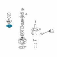 OEM 1997 BMW 750iL Upper Spring Pocket W/Axial Cage Bearing Diagram - 31-33-1-090-612