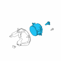 OEM 2017 Nissan Leaf Lamp Fog RH Diagram - 26150-3NB1A