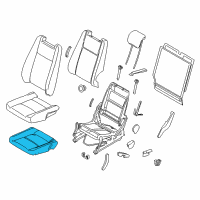 OEM 2018 Ford Transit Connect Seat Cushion Pad Diagram - DT1Z-1763841-B