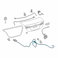 OEM Toyota Camry Release Cable Diagram - 64607-06191