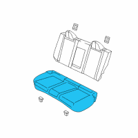 OEM 2011 Dodge Avenger Rear Seat Cushion Cover And Foam Diagram - 1UT93DX9AA