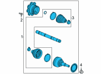 OEM 2022 Chevrolet Silverado 3500 HD Axle Assembly Diagram - 84649888