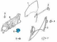 OEM 2021 BMW 840i xDrive Gran Coupe DRIVE FOR WINDOW LIFTER, LEF Diagram - 61-35-9-466-689