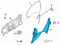 OEM 2020 BMW 840i xDrive Gran Coupe WINDOW LIFTER WITHOUT MOTOR Diagram - 51-33-8-497-031