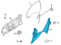 OEM 2021 BMW 840i Gran Coupe WINDOW LIFTER WITHOUT MOTOR Diagram - 51-33-8-497-031