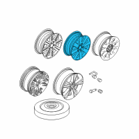 OEM 2007 Lincoln MKZ Wheel, Alloy Diagram - 8H6Z-1007-A