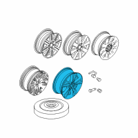 OEM 2010 Lincoln MKZ Wheel, Alloy Diagram - AH6Z-1007-A