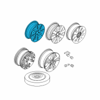 OEM Lincoln Zephyr Wheel, Alloy Diagram - 6H6Z-1007-AA