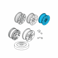 OEM Lincoln Wheel, Alloy Diagram - 9H6Z-1007-B