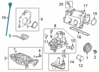 OEM Acura TLX DIPSTICK, OIL Diagram - 15650-6S9-A00