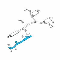 OEM 2017 Ford Explorer Front Pipe Diagram - DB5Z-5G274-B