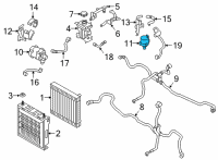 OEM 2022 BMW M850i xDrive Gran Coupe Auxiliary Water Pump Diagram - 11-51-9-424-349