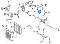 OEM 2021 BMW 750i xDrive Auxiliary Water Pump Diagram - 11-51-9-424-349