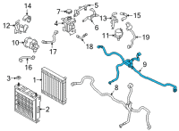 OEM 2022 BMW M850i xDrive Gran Coupe HOSE, REMOTE, COOLANT RADIAT Diagram - 17-12-8-679-009