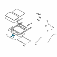 OEM 2003 Nissan Murano Motor Assy-Sunroof Diagram - 91295-CA010