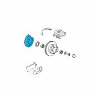 OEM 2001 GMC Safari Shield Asm, Front Brake Diagram - 19211692