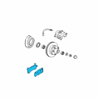 OEM 2000 GMC Safari Pad Kit, Front Disc Brake Diagram - 19242608