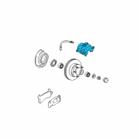 OEM Oldsmobile Custom Cruiser Caliper Asm Pkg (RH) Diagram - 18015428