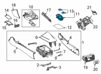 OEM 2021 Toyota Mirai Cup Holder Diagram - 55620-62030