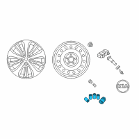 OEM 2019 Kia Sorento WHEEL LOCKS Diagram - U844050002