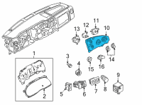 OEM 2013 Ford E-350 Super Duty Dash Control Unit Diagram - 5C2Z-19980-AA