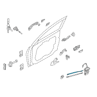 OEM 2015 Hyundai Azera Front Door Side Lock Cable Assembly Diagram - 81391-3V000