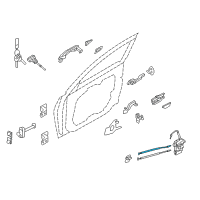 OEM 2013 Hyundai Azera Front Door Side Lock Cable Assembly Diagram - 81391-3V000