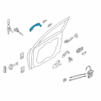 OEM 2016 Hyundai Azera Outside Exterior Door Handle Left Diagram - 82651-3V020-NN7