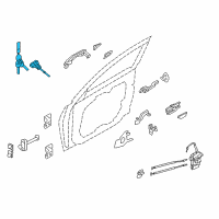 OEM 2013 Hyundai Azera Door Key Sub Set, Left Diagram - 81970-3VA10