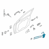 OEM 2014 Hyundai Azera Latch Assembly-Front Door, RH Diagram - 81320-3V010