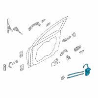 OEM 2012 Hyundai Azera Latch Assembly-Front Door, RH Diagram - 81320-3V010