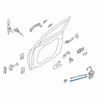 OEM 2015 Hyundai Azera Front Door Inside Handle Cable Assembly, Left Diagram - 81371-3V000