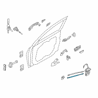 OEM 2017 Hyundai Azera Front Door Inside Handle Cable Assembly, Left Diagram - 81371-3V000