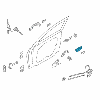 OEM Hyundai Front Driver Interior Door Handle Assembly, Left Diagram - 82610-3V000-CR