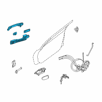 OEM 2010 Nissan Altima Front Outside Door Handle Assembly, Left Diagram - 80607-JA51A