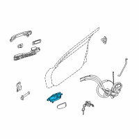 OEM 2010 Nissan Altima Door Inside Handle Assembly Left Diagram - 80671-JA00C