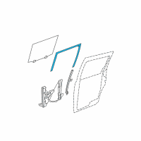 OEM 2012 Chrysler Town & Country Channel-Sliding Door Glass Diagram - 4894686AC