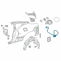 OEM 2020 Lexus LC500h Lock Assembly, Fuel Lid Diagram - 77030-11010